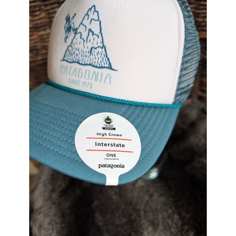 Patagonia Hoofin' It Interstate Trucker Hat Teal Women's Men's Hiking Gorpcore - Picture 3 of 12